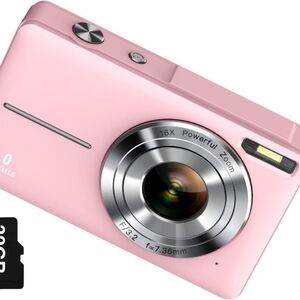 Pink Digital Camera with 16x Zoom